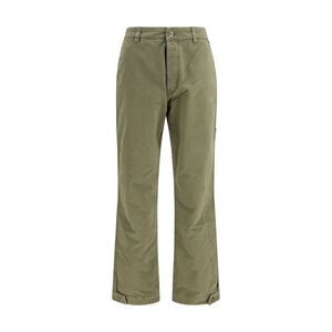 Off-White Men Racing Staff Cotton Gabardine Pants
